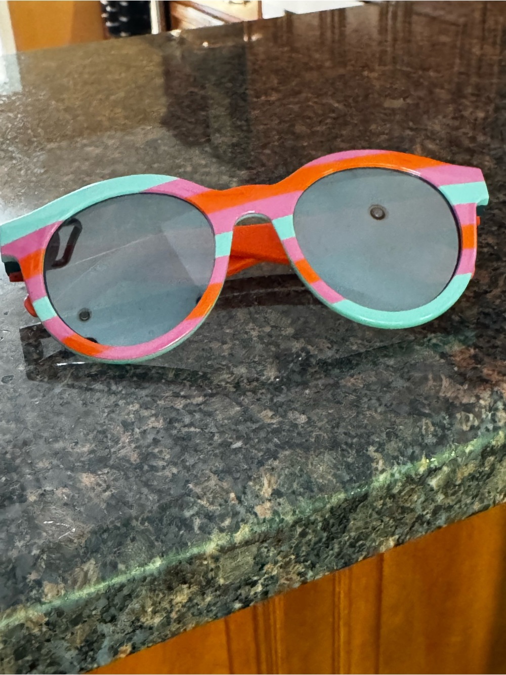 Swatch Striped Pink & Mint Sunglasses - Picture 5 of 5